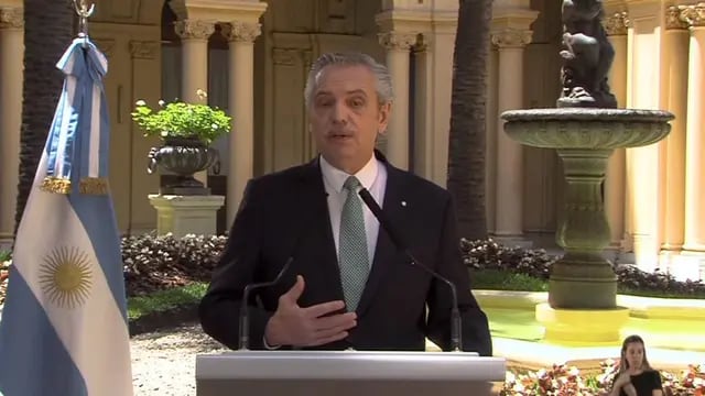 Alberto Fernández por cadena nacional
