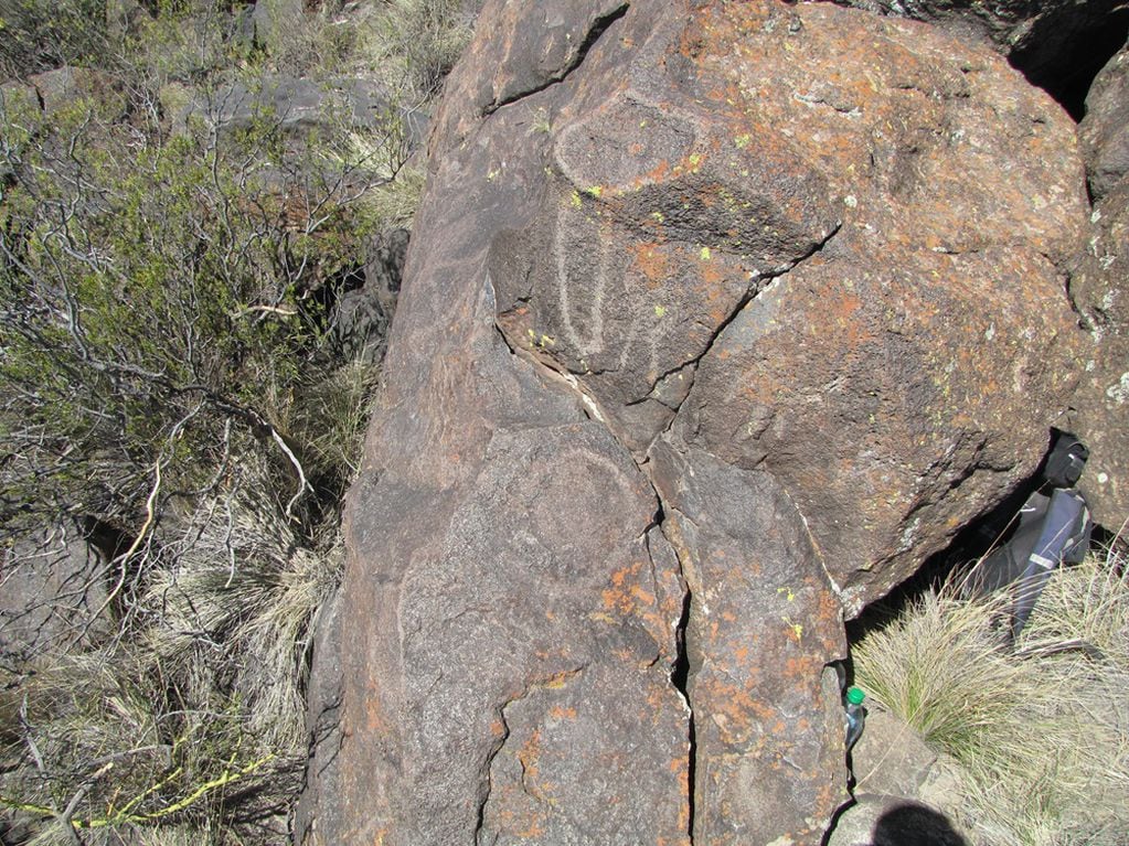 Describen motivos de arte rupestre ubicados en el sur de Mendoza. Foto: CONICET