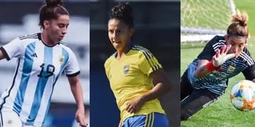 Juanita Moyano, Juli Cruz y Brisa Rio, mendocinas en el fútbol profesional.