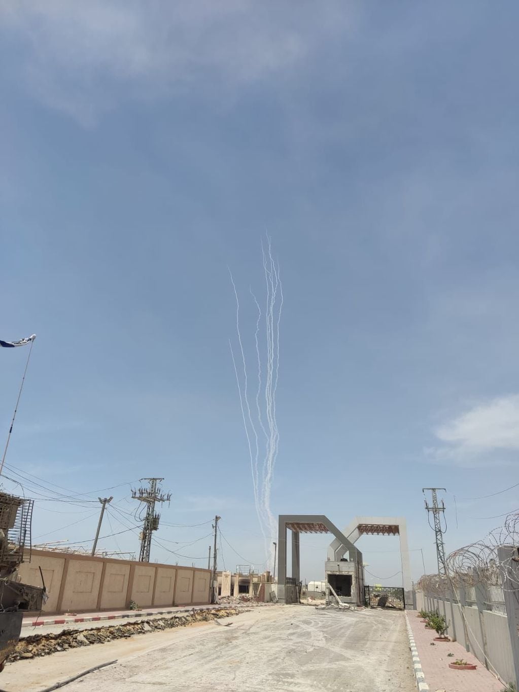 Los cohetes fueron disparados desde Rafah hacia Israel. Foto: X.