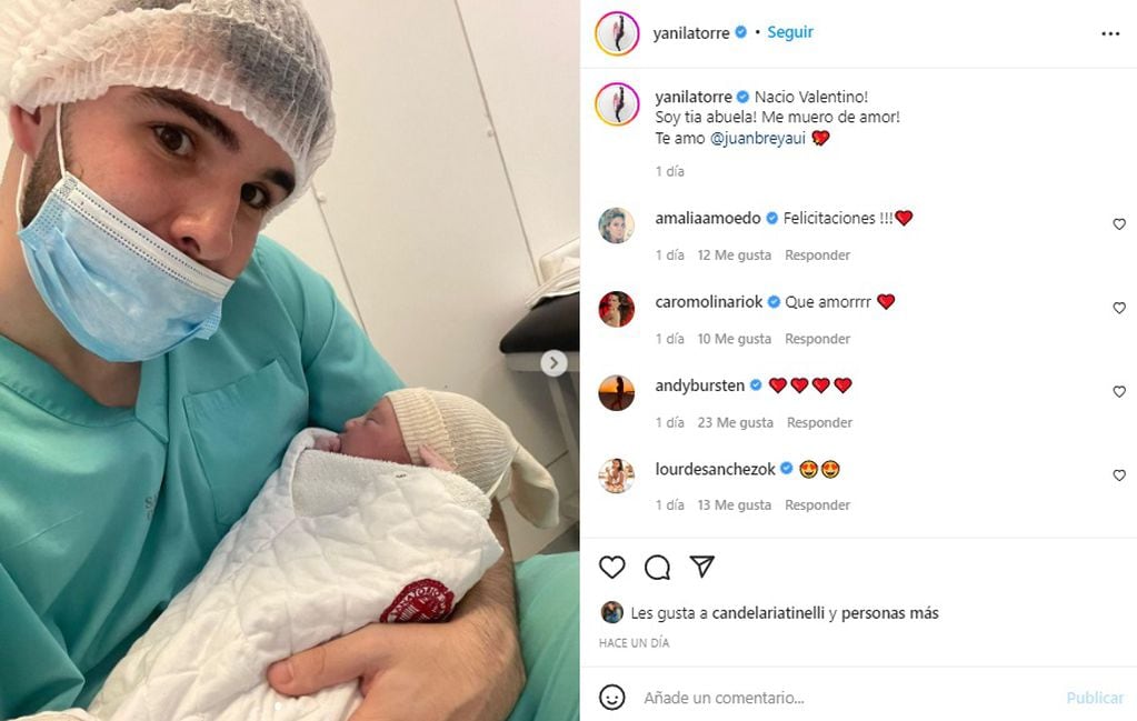 Yanina Latorre es tía abuela y lo anunció en Instagram