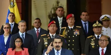 Respuesta. Nicolás Maduro se defiende y acusa al Gobierno de Estados Unidos de querer apropiarse de las reservas de petróleo de Venezuela. (AP)