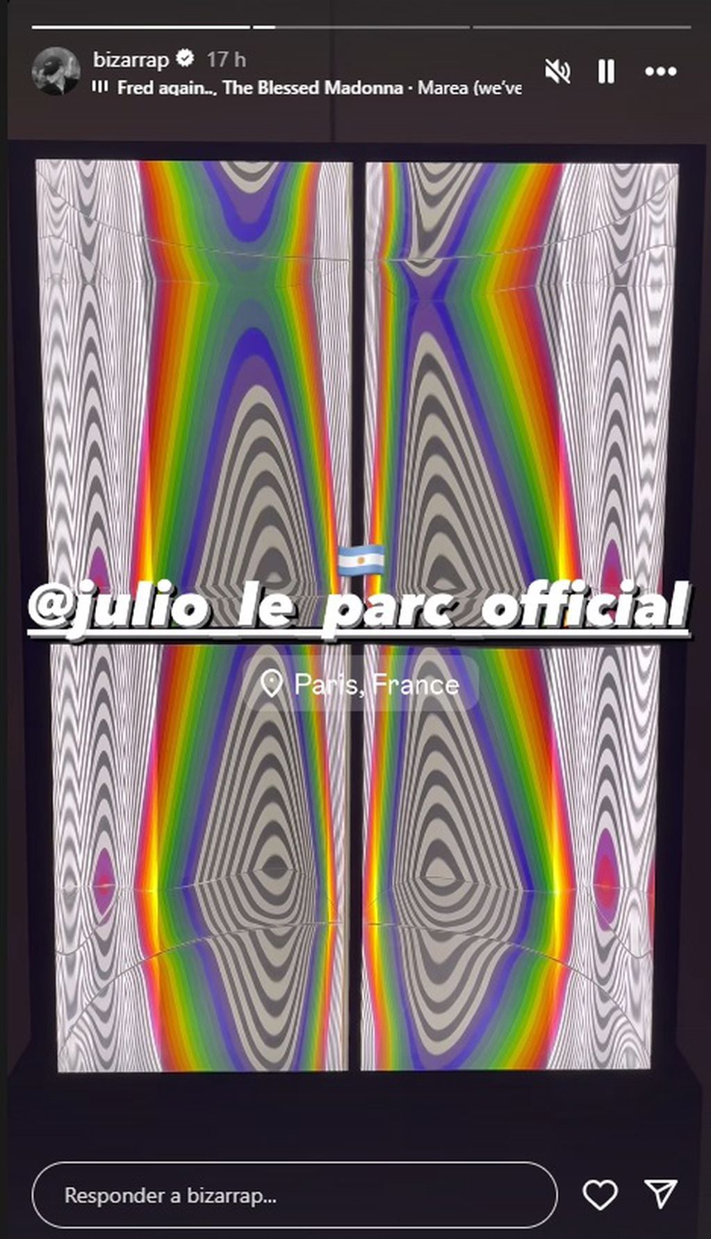 Bizarrap se reunió con Julio Le Parc en Francia (Instagram)