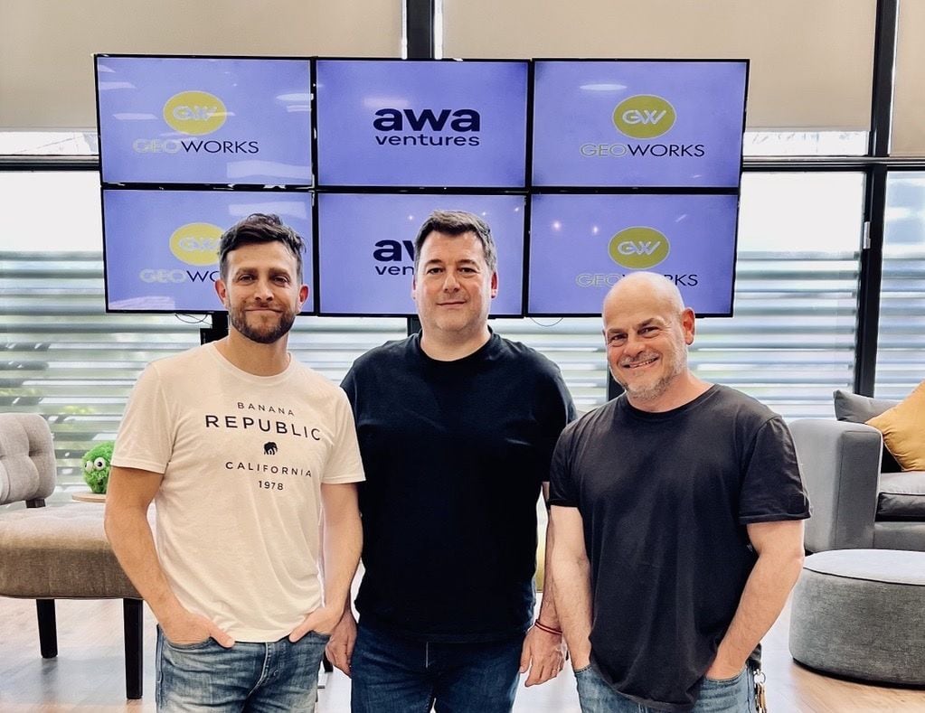 GeoWorks. Sus creadores Julián Chambouleyron y Luis Horacio Rodríguez Galante, junto a Mauricio Barzola, Founder y CEO de Awa Ventures, la Company Builder de Wakapi.