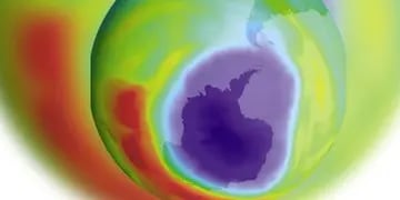 El agujero en la capa de ozono se posó sobre Argentina