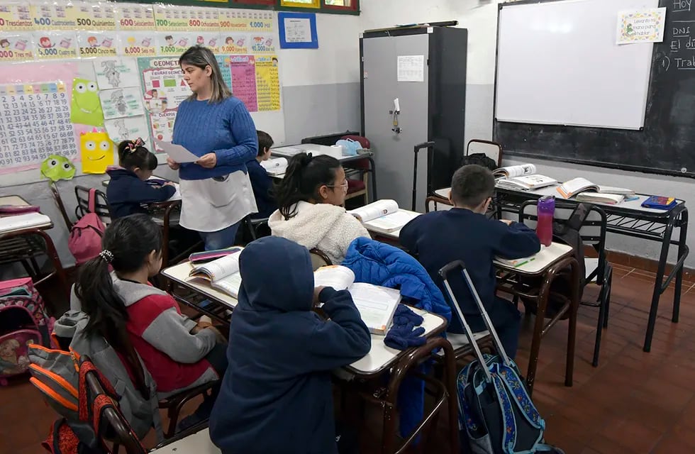 La Dirección General de Escuelas presentó los datos del Censo de Fluidez Lectora 2023. | Foto: Orlando Pelichotti / Los Andes