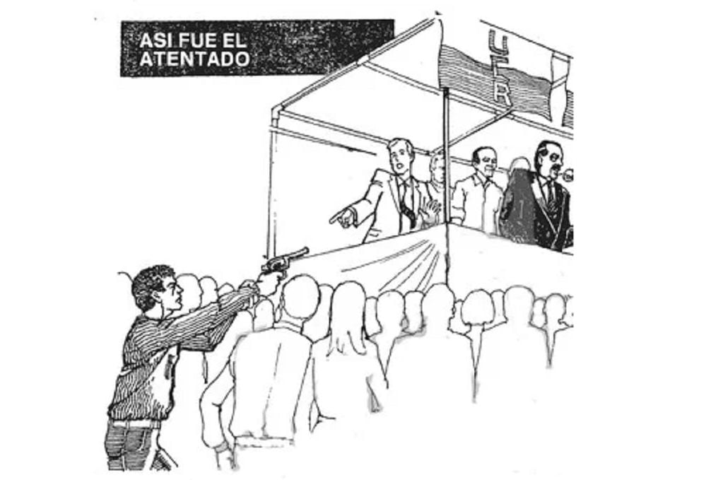 Así fue el atentado a Raúl Alfonsín en 1991 (Clarín)