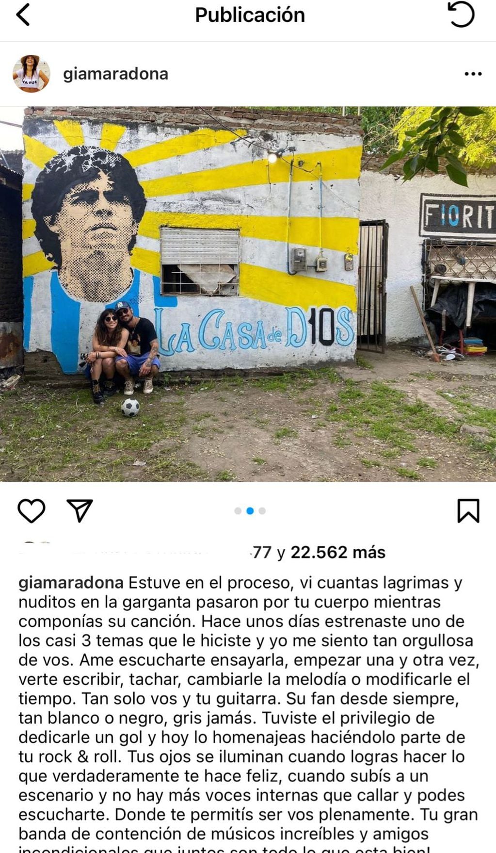 Daniel Osvaldo y Gianinna Maradona.