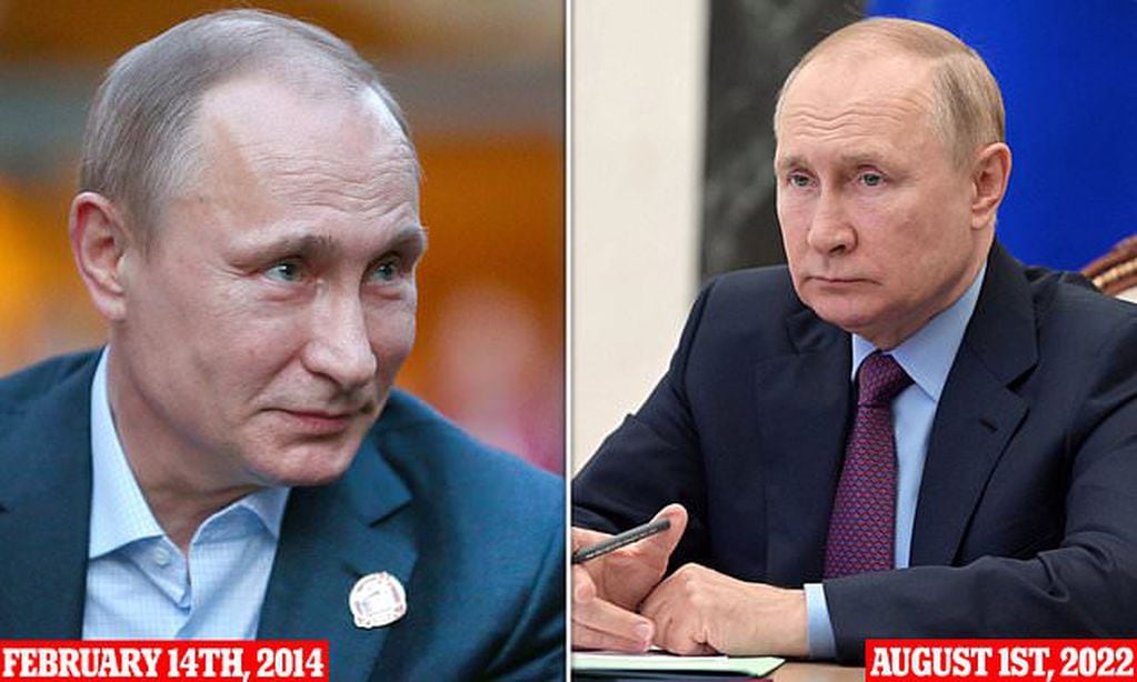 El jefe de servicio de inteligencia asegura que Putin usa un doble y puede verse en que sus orejas han cambiado en estos años.
