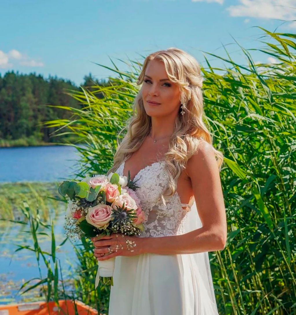Alexandra Larsson, en su boda