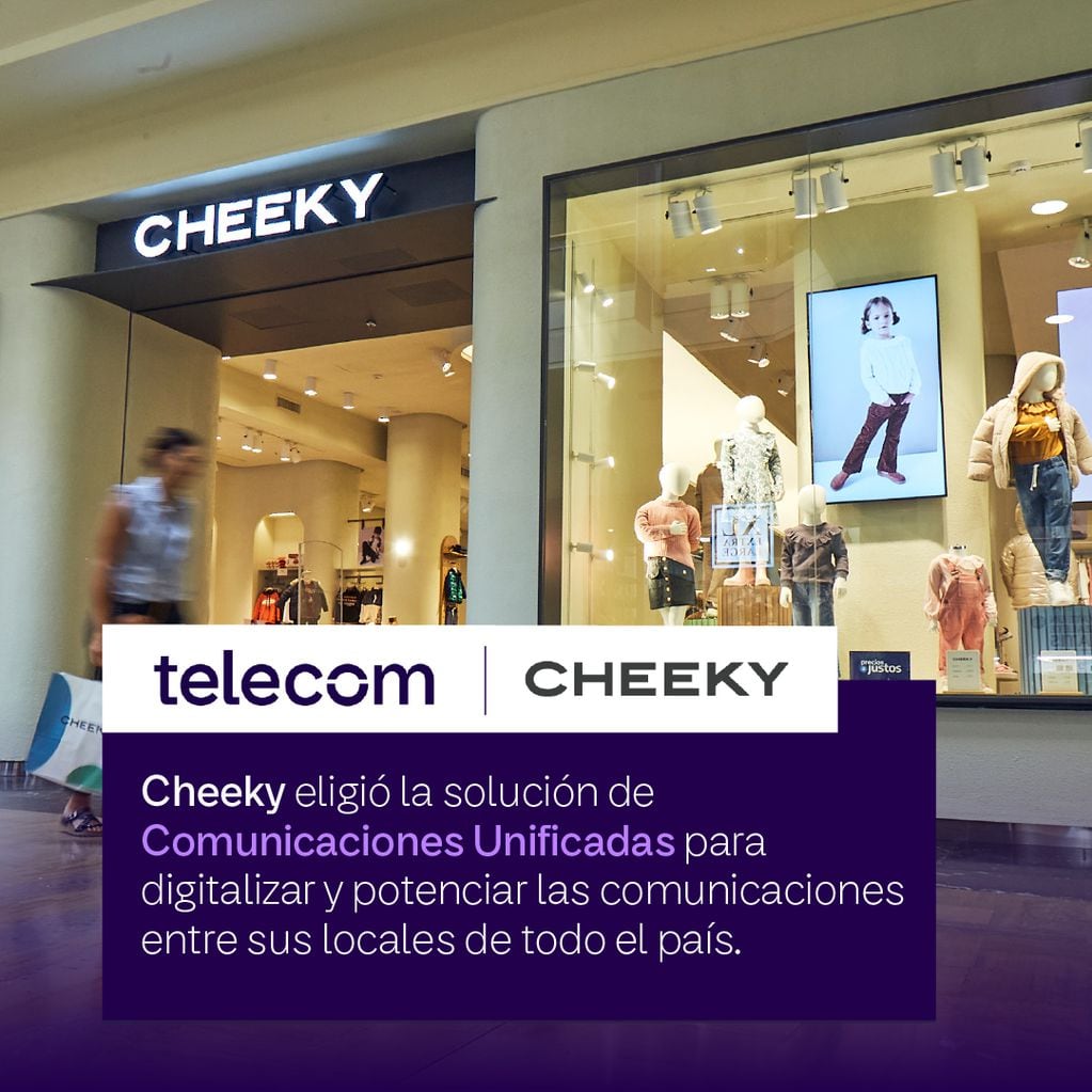 Telecom brinda a Cheeky la solución de Comunicaciones Unificadas para todos sus locales en la Argentina