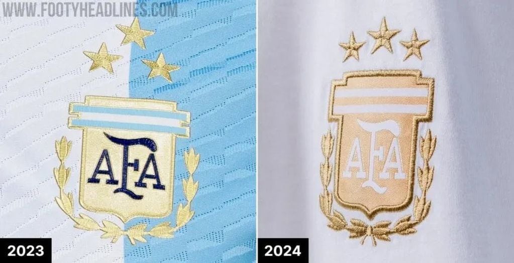 El nuevo escudo de la Selección Argentina. / Gentileza.