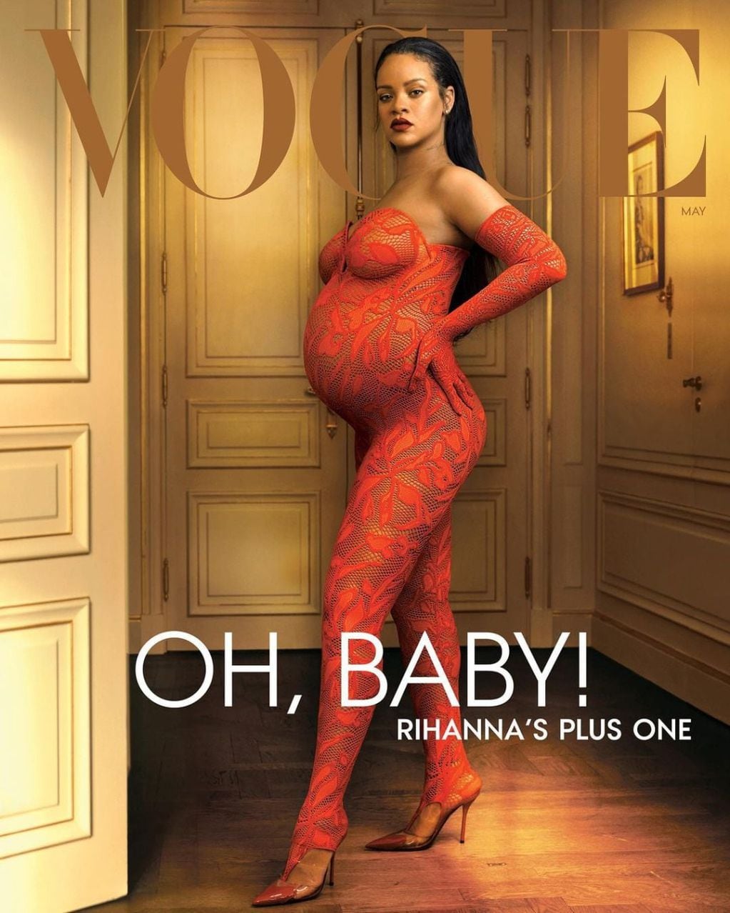 Rihanna embarazada fue la tapa de mayo 2022 de Vogue.