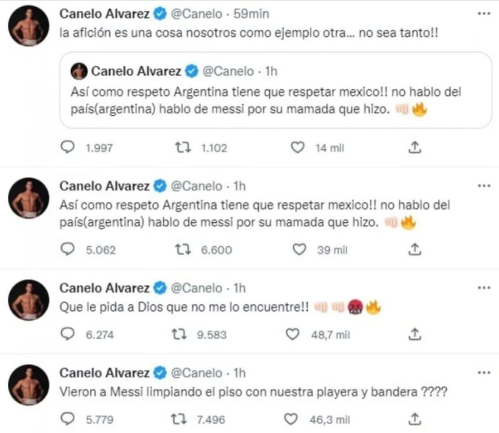 Canelo Álvarez explotó contra Lionel Messi por un polémico video.