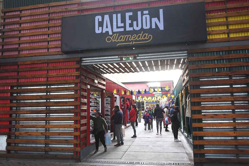El pintoresco lugar en el que volvieron a trabajar los feriantes damnificados. | Foto: José Gutierrez  / Los Andes
