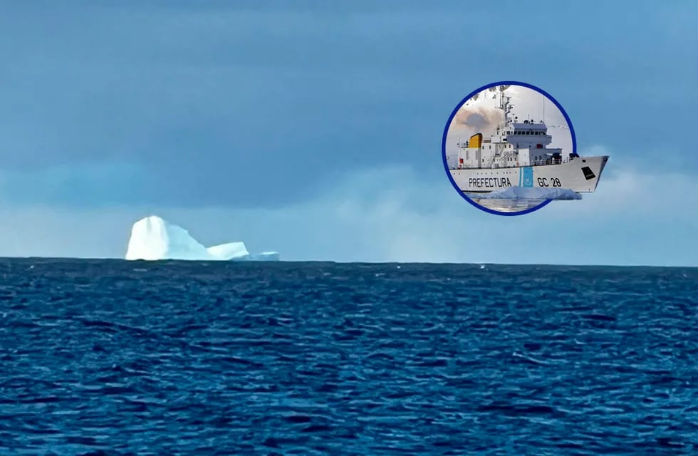 El iceberg que fue divisado cerca de la costa de Ushuaia.