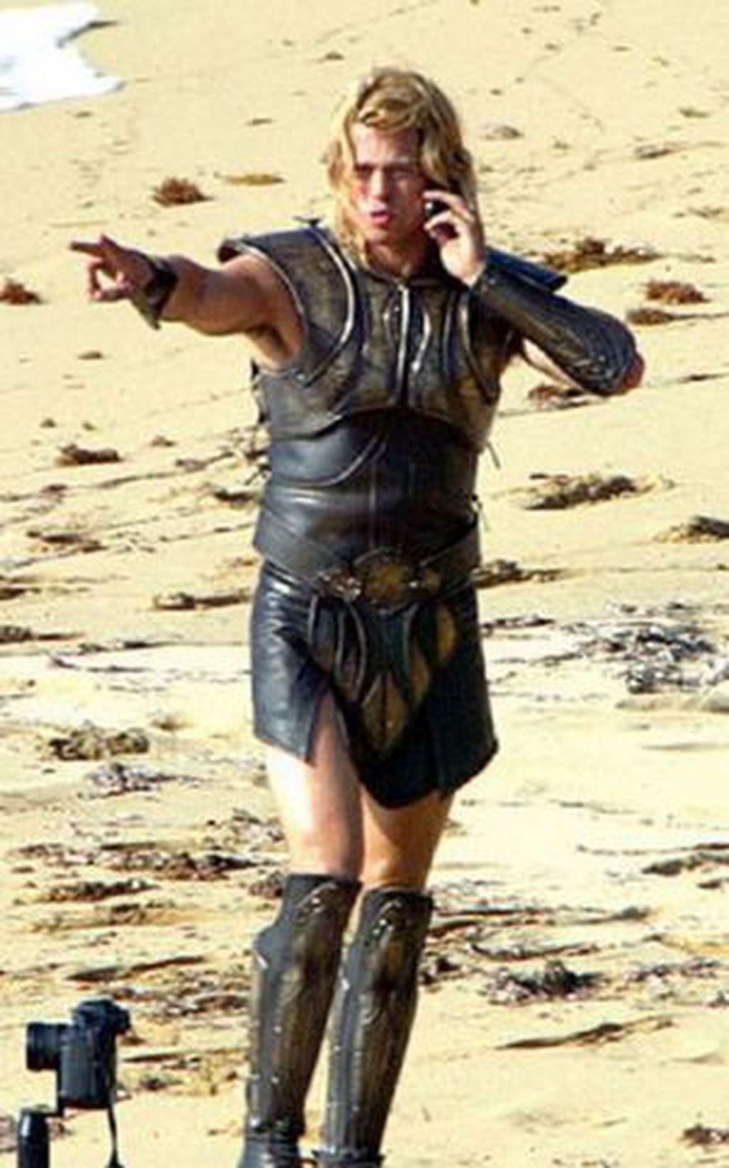 Brad Pitt, con falda, en 'Troya'