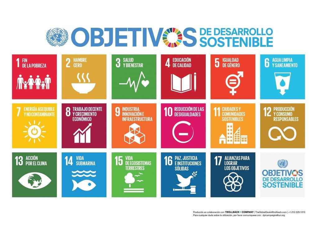 Los 17 Objetivos de Desarrollo Sostenible de la Agenda 2030 de la ONU abarcan metas sociales, económicas y ambientales que buscan cerrar la brecha de género, erradicar el hambre, promocionar la acción climática o buscar la paz y la transparencia, entre otros propósitos.
