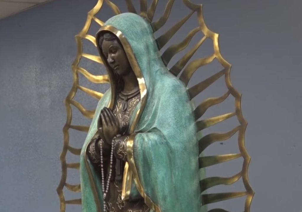 Estatua de la Virgen de Guadalupe. Foto: Gentileza