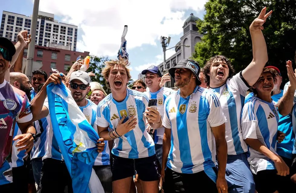 La previa del público de la Selección Argentina en Estados Unidos. / Gentileza.