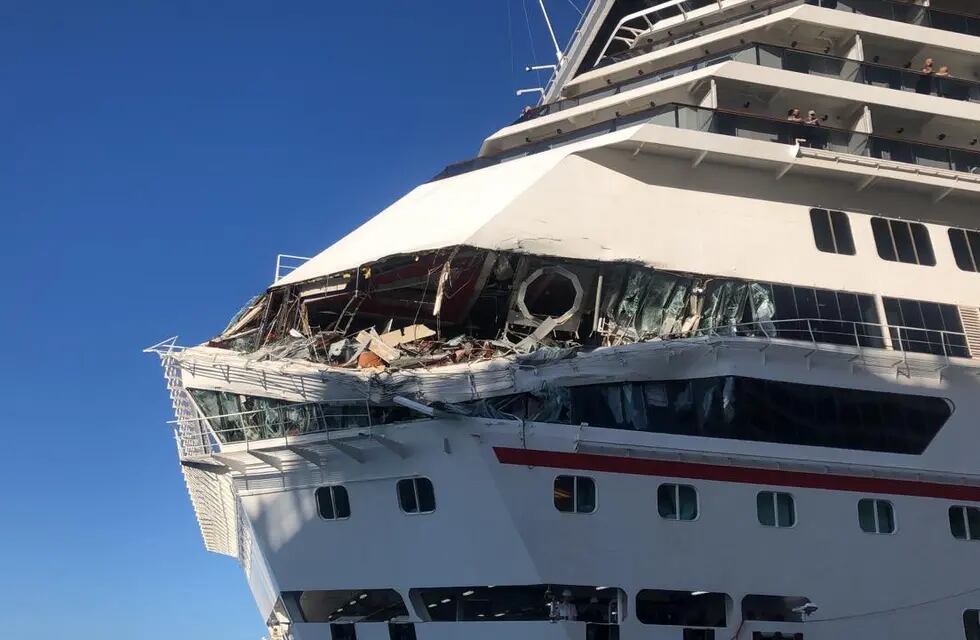 Video: impresionante choque entre dos cruceros en la Isla Cozumel