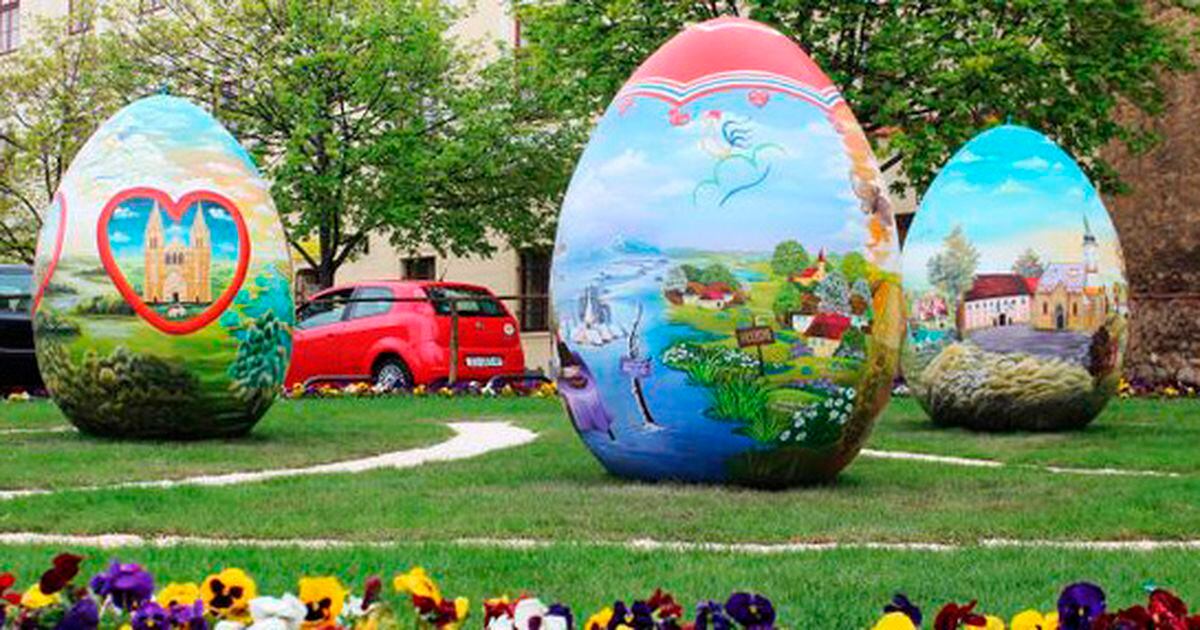 La comunidad Croata organiza una muestra de huevos de Pascua gigantes en Mendoza