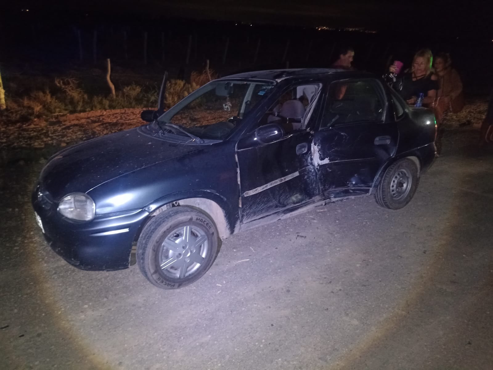 Un auto giró en U y chocó a una moto. Foto Ministerio de Seguridad.