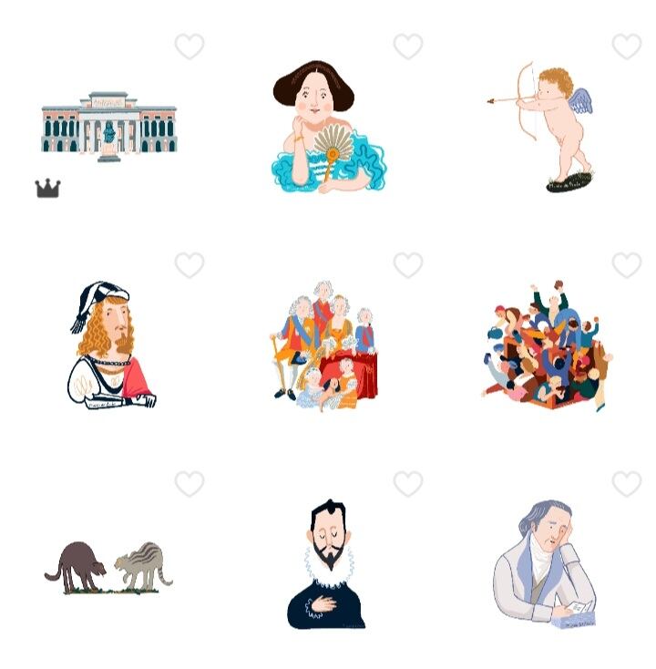 El Museo del Prado lanzó una colección de 19 stickers en base a su obra.