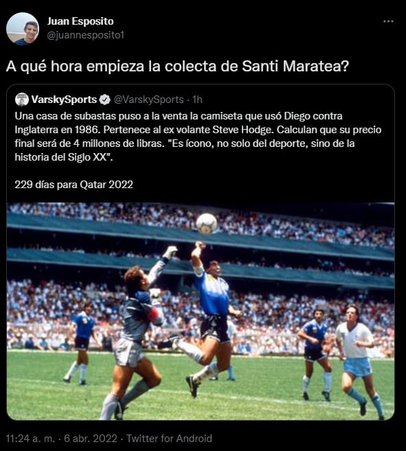 Más comentarios suplicándole a Maratea