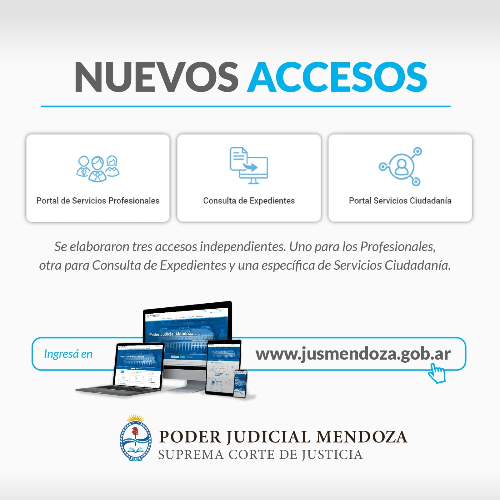 Ya está funcionado el nuevo portal del Poder Judicial - Gentileza