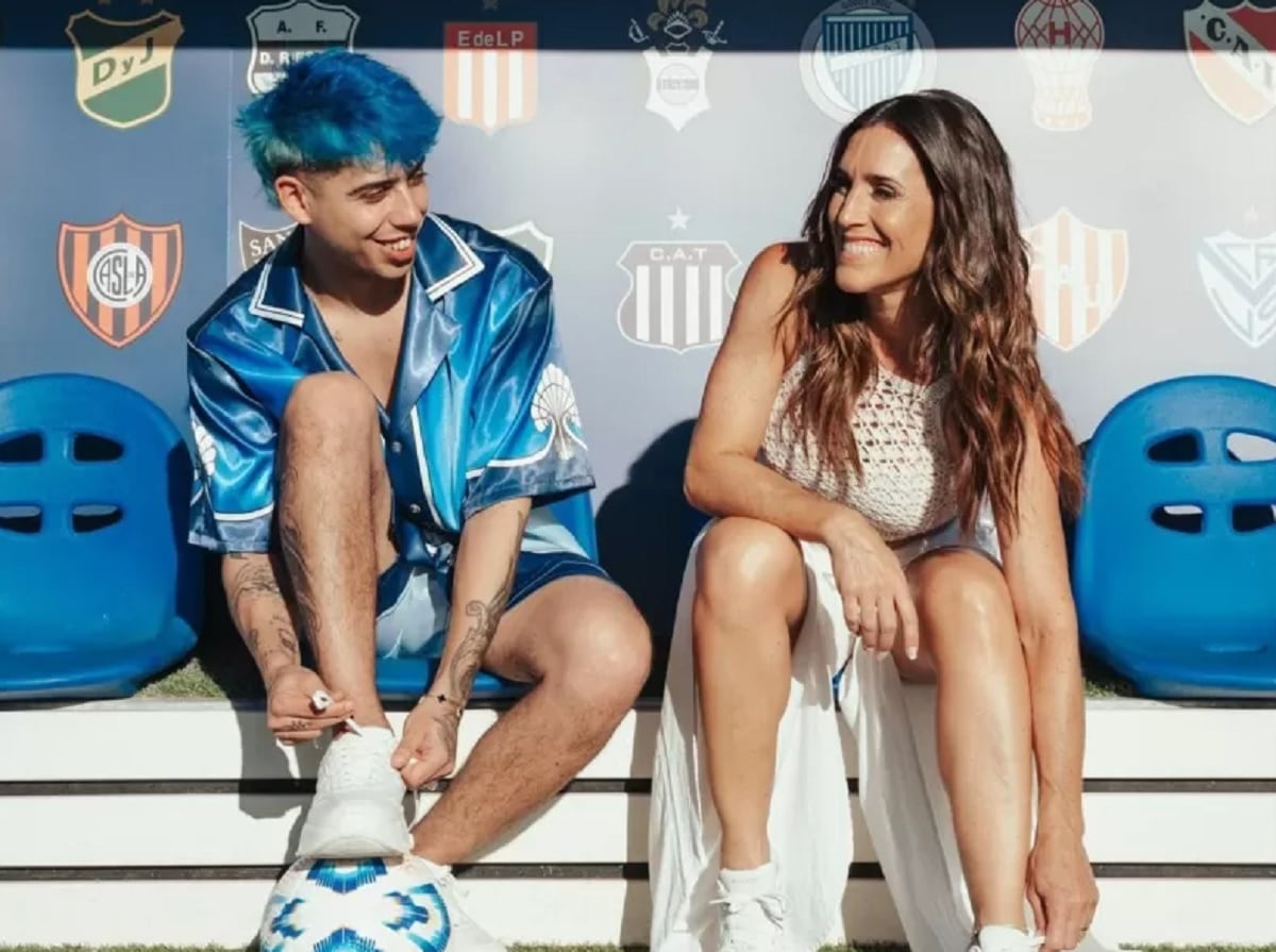 Los dos cantantes presentaron "Del barrio pa la cancha", la canción oficial de la Liga Profesional (Foto: Web)