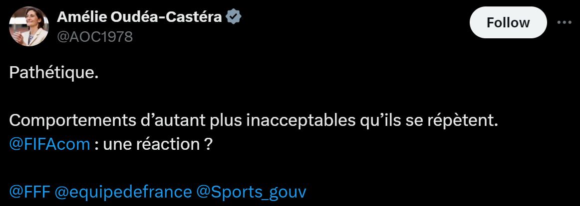 La Federación Francesa reclamará ante la FIFA por cantos racistas de los jugadores argentinos. Captura: X