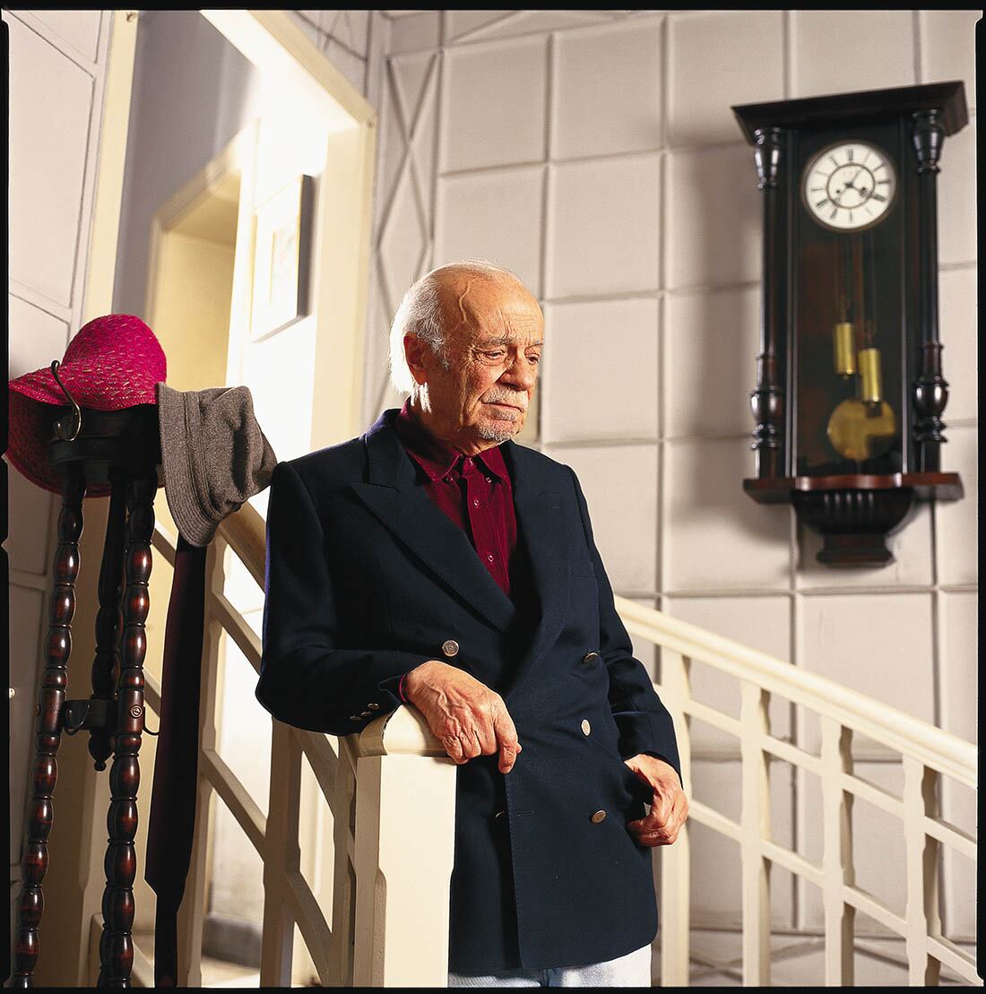 Ernesto sabato en su casa de Santos Lugares. Foto: Eduardo Grossman (2001)