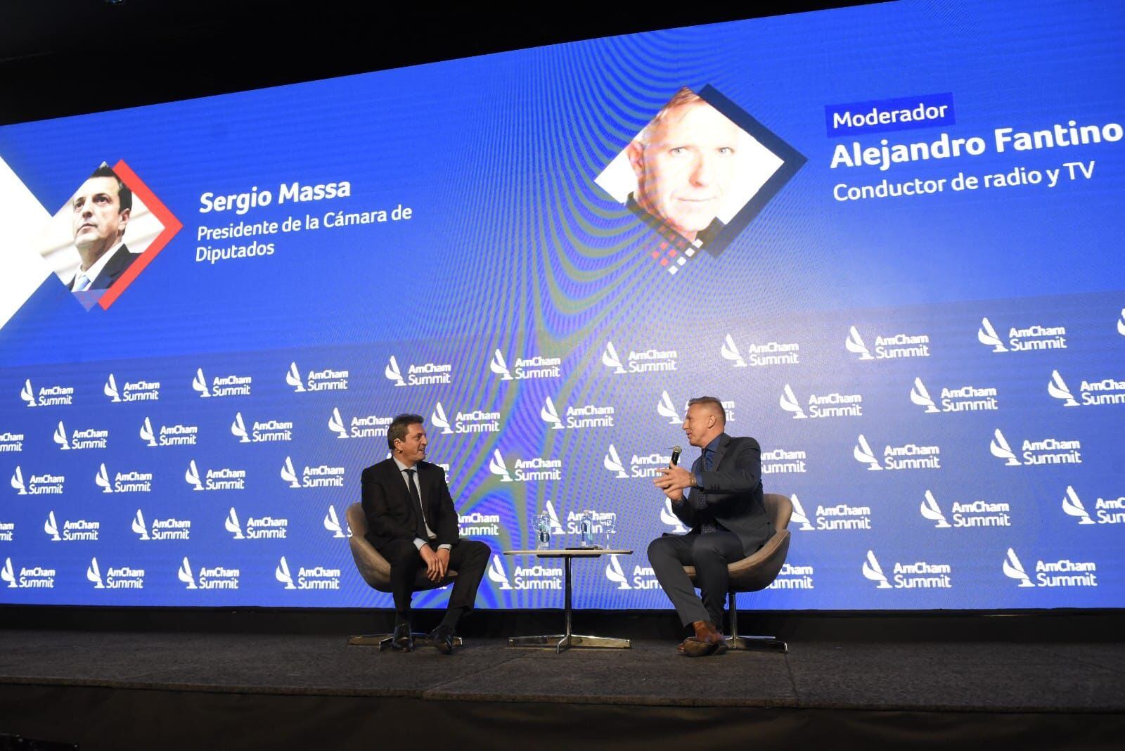 El presidente de la cámara de Diputados, Sergio Massa, participó del AmCham Summit 2022