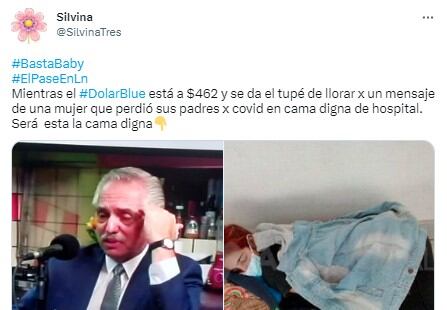 Las críticas a Alberto en redes sociales. Foto: captura de pantalla.