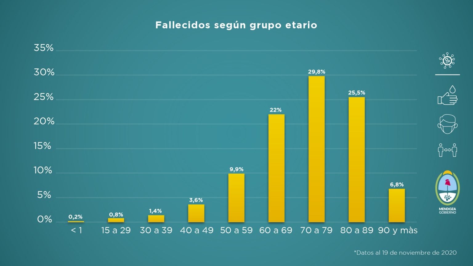 Informe sobre la situación sanitaria de Mendoza en pandemia del 13 al 19 de noviembre de 2020.