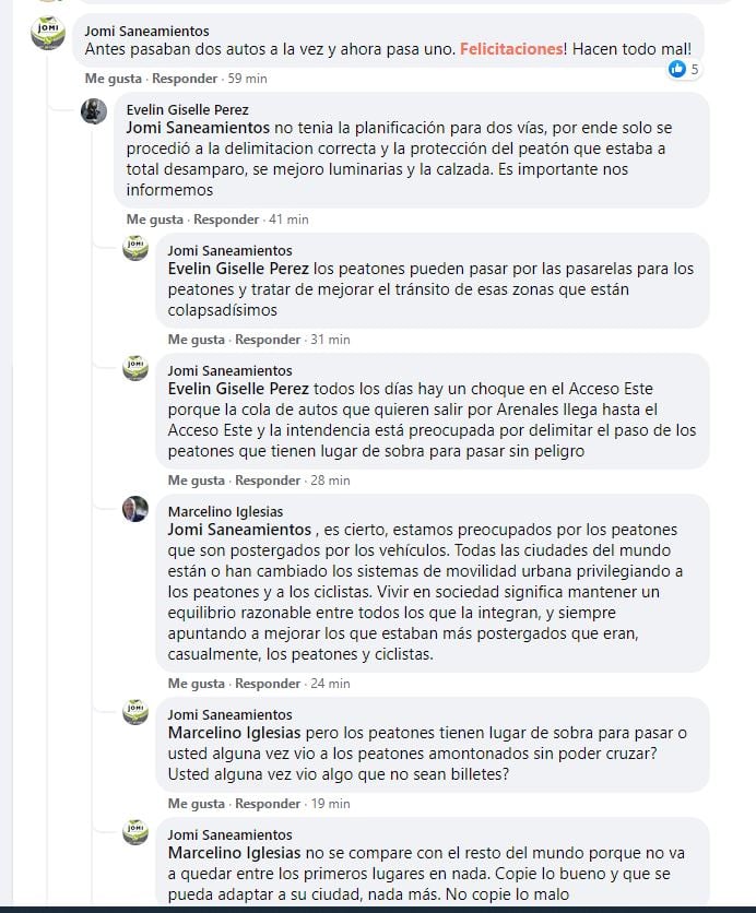 Algunas quejas de vecinos y vecinas sobre la remodelación del túnel del shopping.