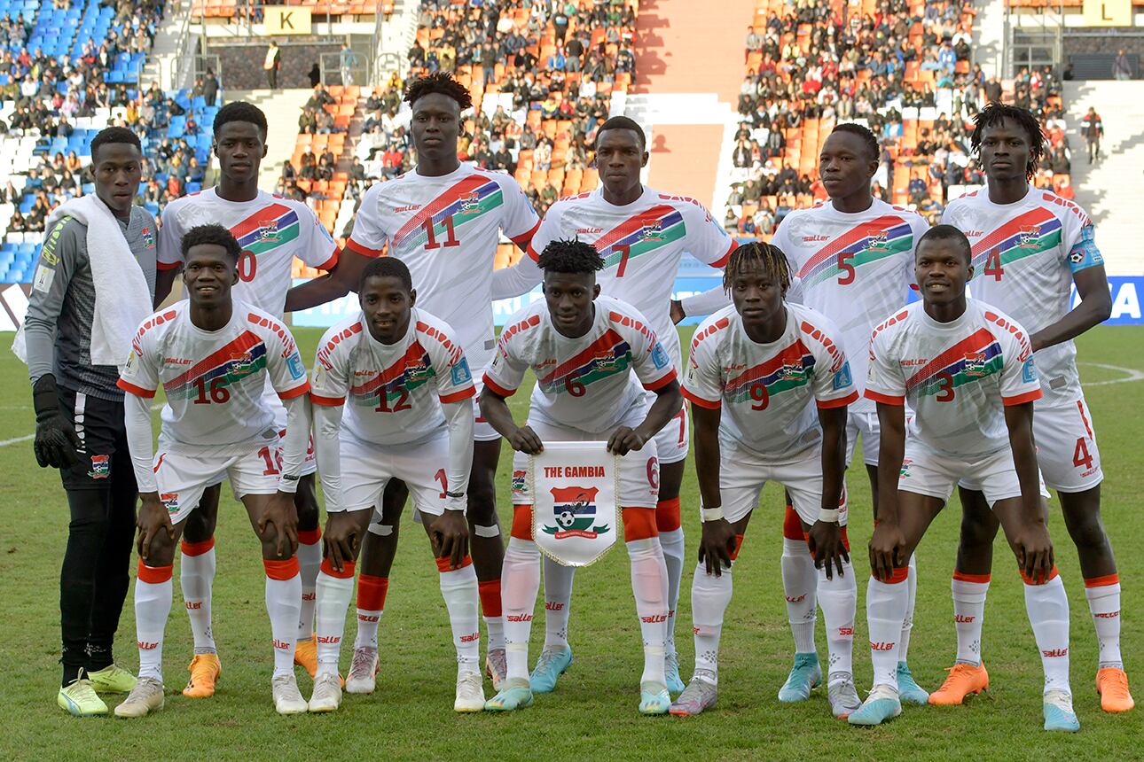 La formación de Gambia, una de las sensaciones del Mundial Sub 20. / Foto: Orlando Pelichotti