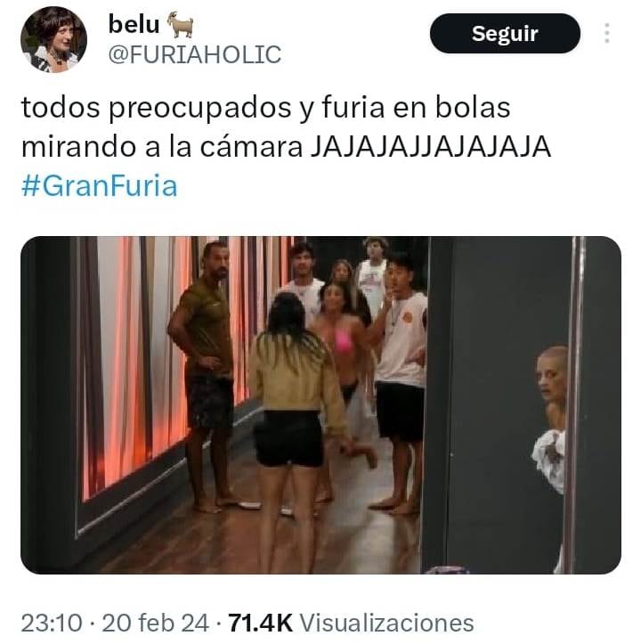 Furia quedó desnuda otra vez en Gran Hermano y estallaron los memes