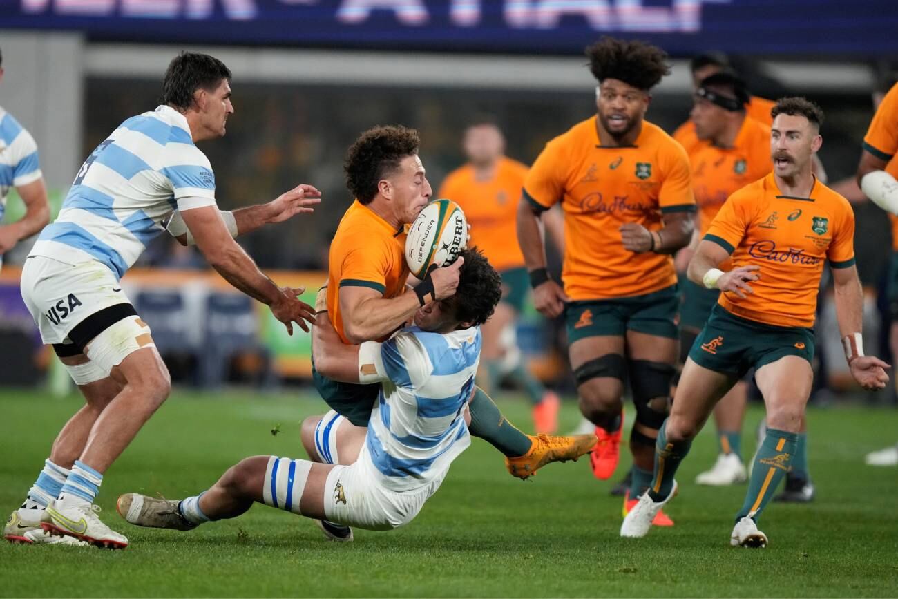 En un encuentro correspondiente a la segunda fecha del Rugby Champhionship, Los Pumas visitan a Australia. (AP)