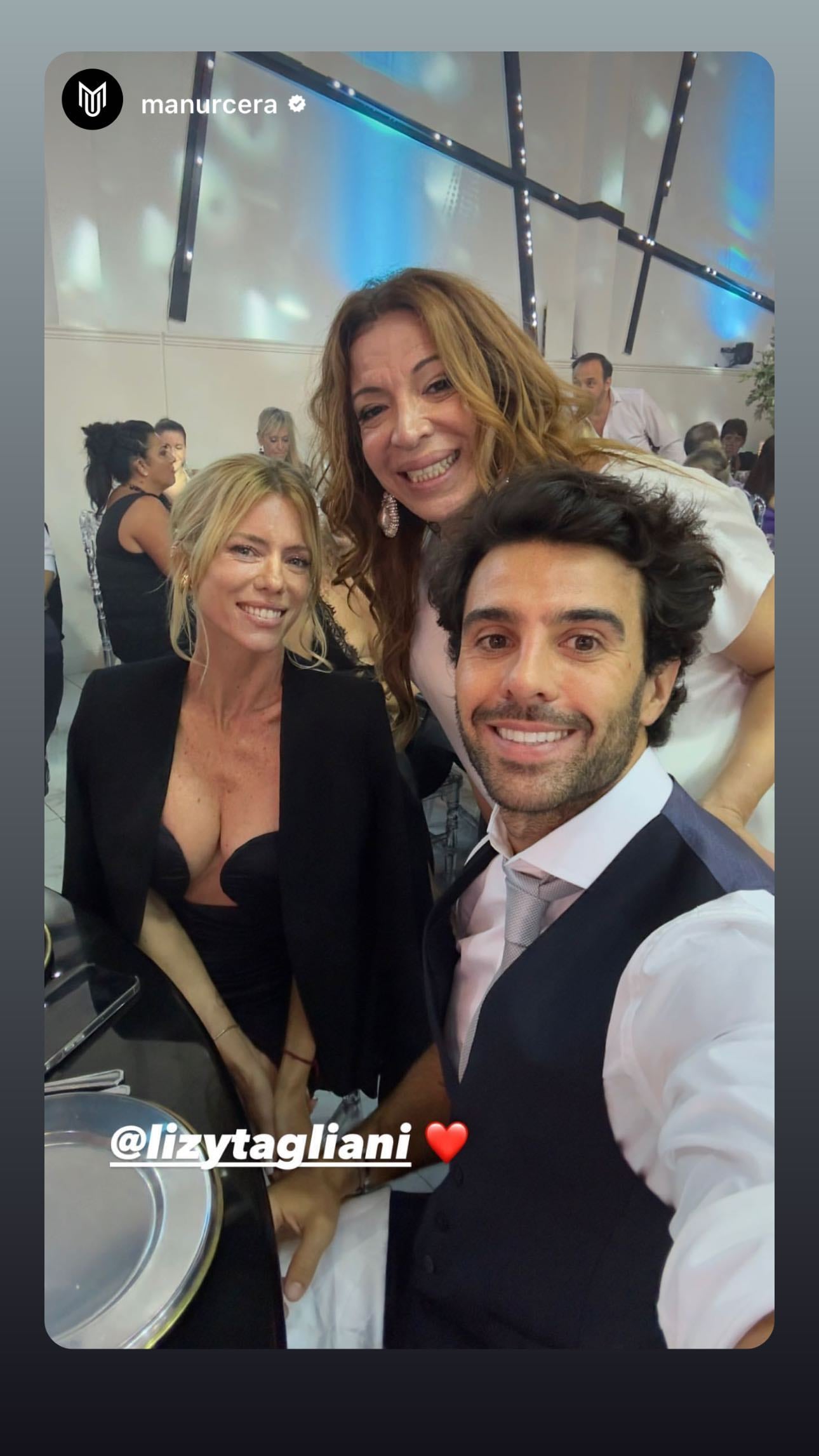 Nicole Neumann disfrutó de la boda de Lizy con su novio Manu Urcera