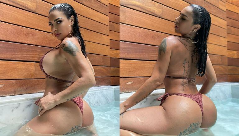 Lis Vega posó en el jacuzzi