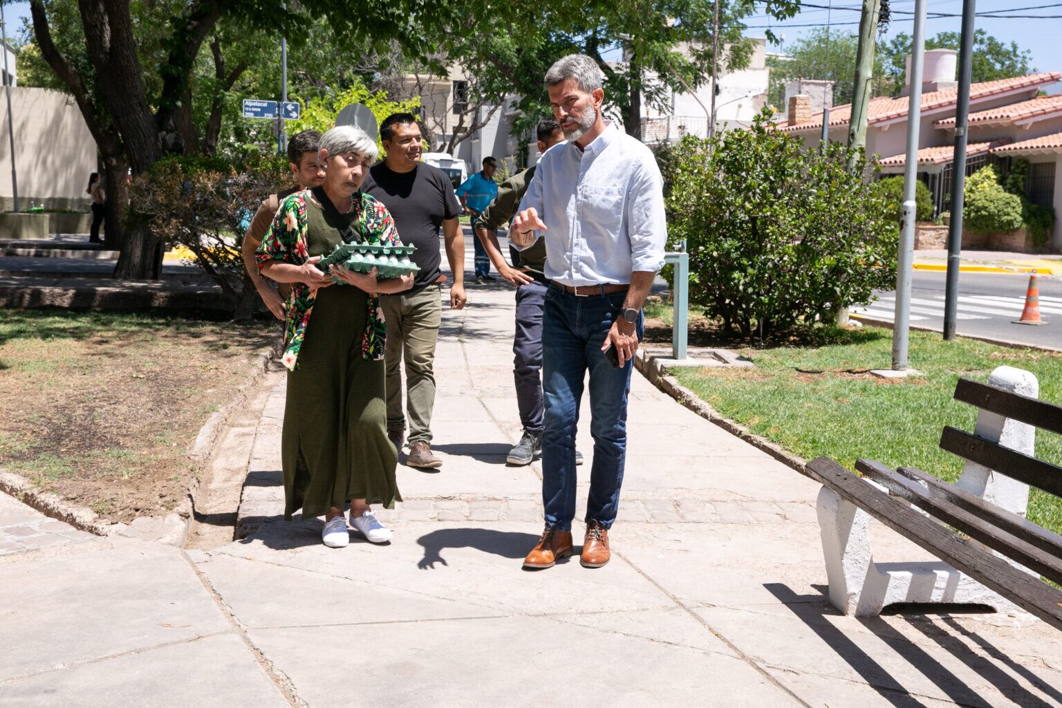 Con las obras de renovación concluidas, Ulpiano Suarez habilitó la plaza Galigniana