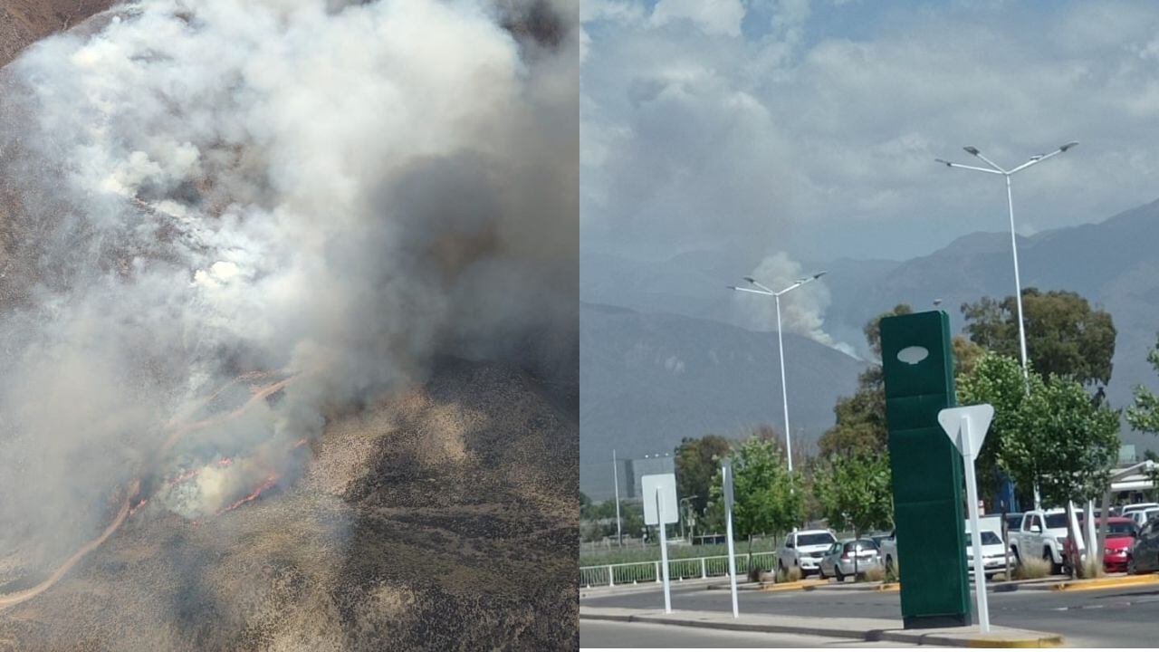 Se desató un incendio en inmediaciones de El Challao.