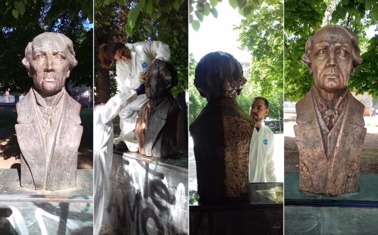 La Ciudad puso en valor el busto en homenaje a Juan Bautista Alberdi