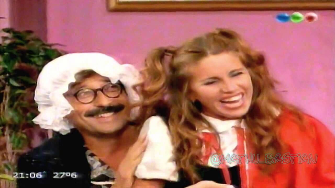 Florencia Peña y Guillermo Francella en el sketch de Sambucetti