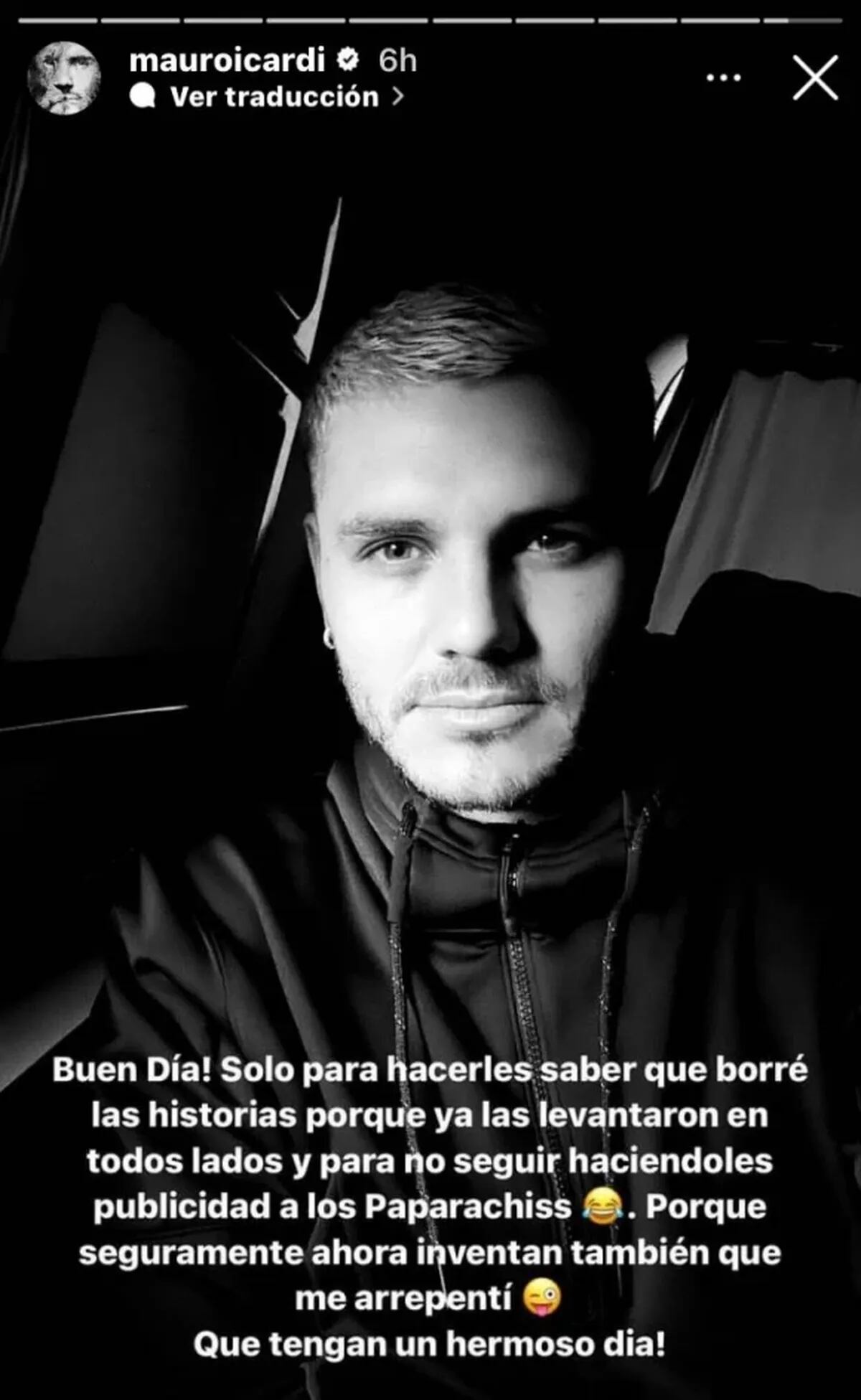 Mauro Icardi borró las historias