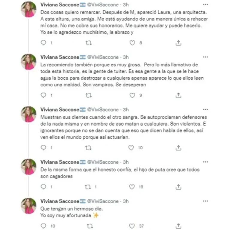 Viviana Saccone siguió sumando historias truncadas con albañiles y genera sensación