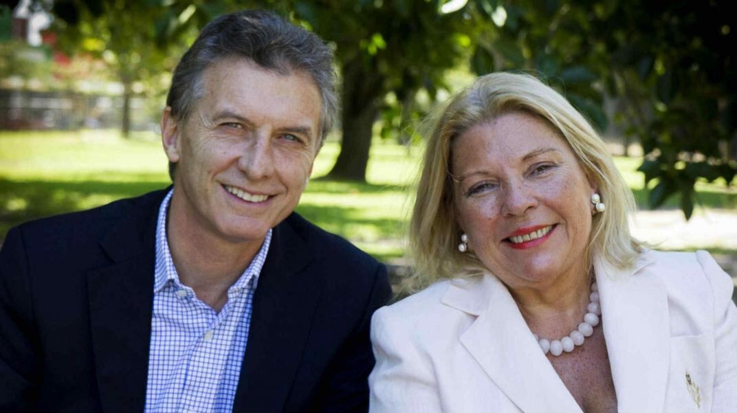 Mauricio Macri y Elisa Carrió (Télam)