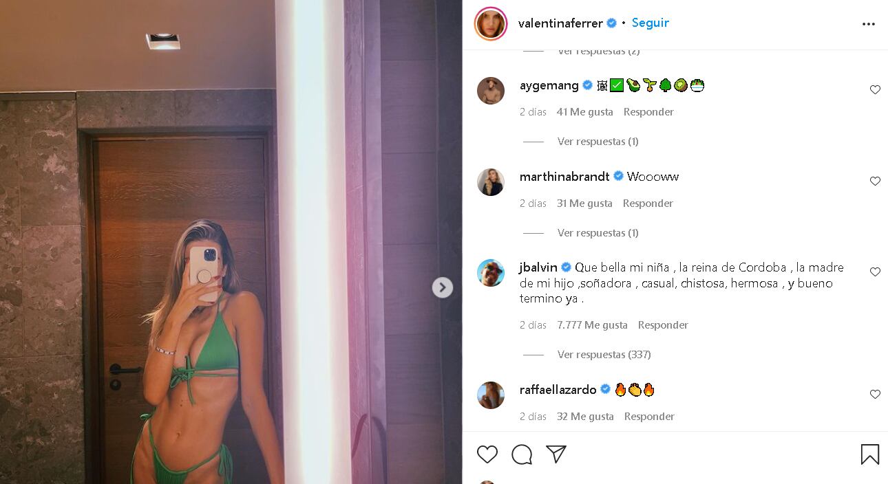 El posteo de la discordia: J Balvin borró su comentario y machista y, por el contrario, decidió halagar a su pareja.